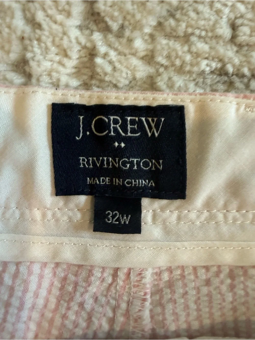 J.Crew Men's Pink Seersucker Shorts